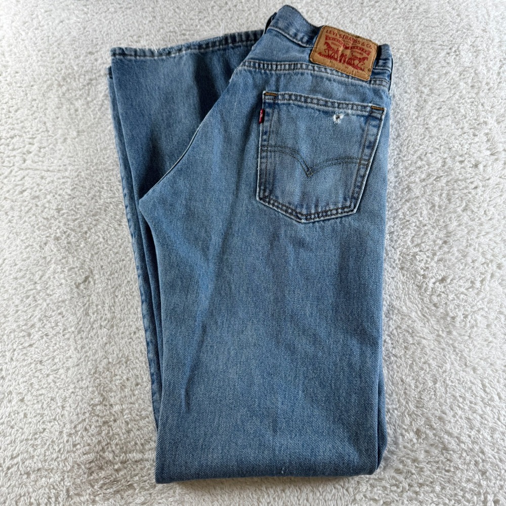 Y2K Levis 517 Jeans Mens 29x34 Blue Bootcut Medium Wash Denim Pants Used Western